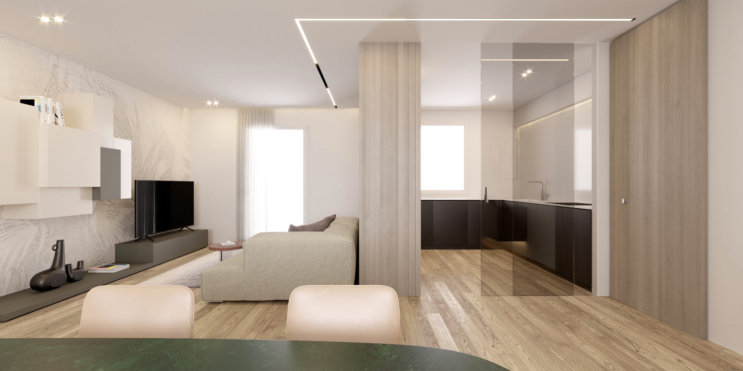 Zona_giorno_cottura_appartamento_3_camere_bassa